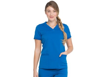 Dámska blúza Dickies s elastickými pásmi na bokoch - kráľovská modrá (Veľkosť XXS)