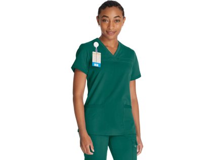 Dámska blúza Dickies s elastickými pásmi na bokoch - polovnícka zelená (Veľkosť XXS)