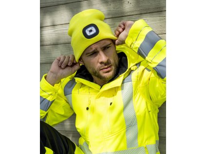 Zimná čiapka s LED svietlomARDON®BOAST, žltá hi-vis