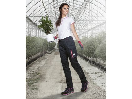 Nohavice do pása ARDON®FLORET čierno-ružové 38