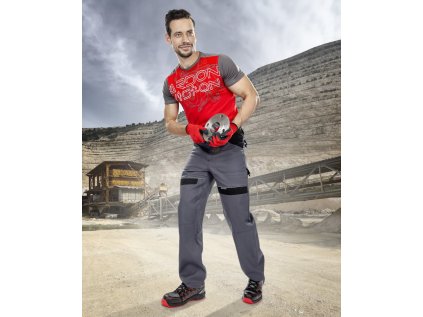 Nohavice do pása ARDON®COOL TREND sivo-čierne, predĺžené M