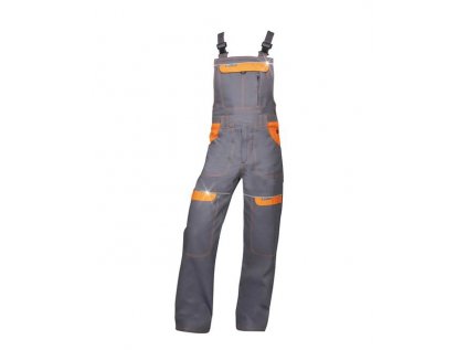Nohavice s náprsenkou ARDON®COOL TREND sivo-oranžové skrátené