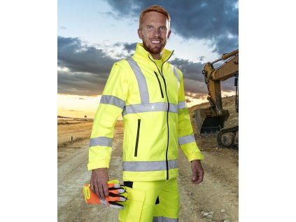 Bunda softshelová ARDON®REF501 Hi-Vis žltá S (Veľkosti Ardon S, Farba žlté odtiene)