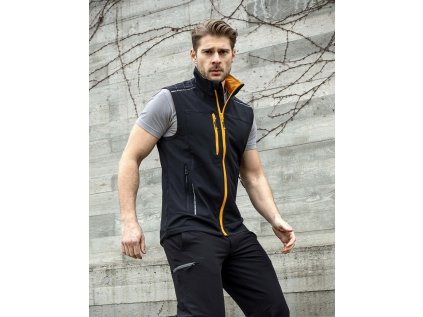 Vesta softshellová ARDON®VISION , čierna-oranžová S (Veľkosti Ardon S, Farba čierna)