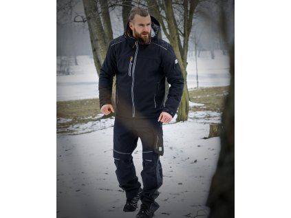 Bunda soft. ARDON®VISION ZIMNÁ pánska, čierno-oranžová S