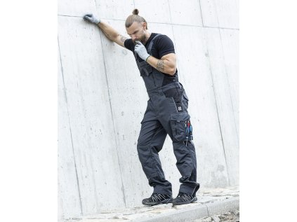 Nohavice s náprsenkou ARDON®VISION tmavo sivé 46