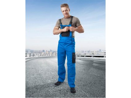 Nohavice s náprsenkou ARDON®4TECH 03 modro-čierne, skrátené