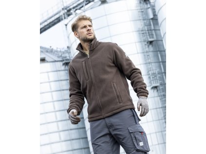 Mikina fleece ARDON®Polar 450 hnedá S (Veľkosti Ardon S, Farba hnedé odtiene)