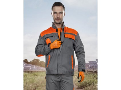 Blúza ARDON®2STRONG sivo-oranžová 46 (Veľkosti Ardon 46, Farba sivé odtiene)