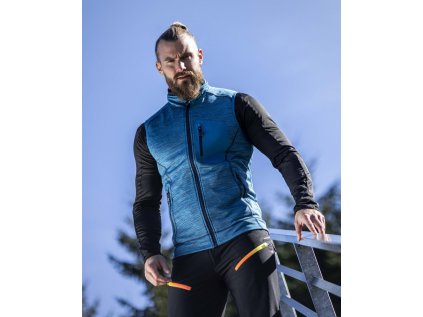 Vesta ARDON®Breeffidry melange modrá S (Veľkosti Ardon S, Farba modré odtiene)