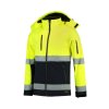 Bi-color EN ISO 20471 Softshell Softshellová bunda unisex (Veľkosť M, Farba Malfini fluorescenčná žltá)