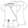 Dámska blúza Dickies s falošným závinom - biela (Veľkosť 3XL)