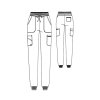 Dámske nohavice CARLY JOGGER SCRUBS – karibské modré (Veľkosť 2XL)