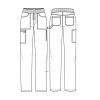 Dámske nohavice Dickies Balance na gumu - biela (Veľkosť 3XL)