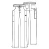 Dámske nohavice Dickies na zaväzovanie - biela (Veľkosť 3XL)