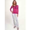 Dámske tričko s dhým rukávom - ružové (Veľkosť XS)