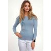 Dámske tričko s dhým rukávom - svetlo modré (Veľkosť XS)