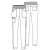 Zdravotnícke dámske jogger nohavice Cherokee Revolution ACTIVE STYLING - tmavo šedé (Veľkosť 3XL)