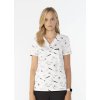 Dámska zdravotnícka blúza Print Collection VANNES – Dentistry White (Veľkosť XXS)
