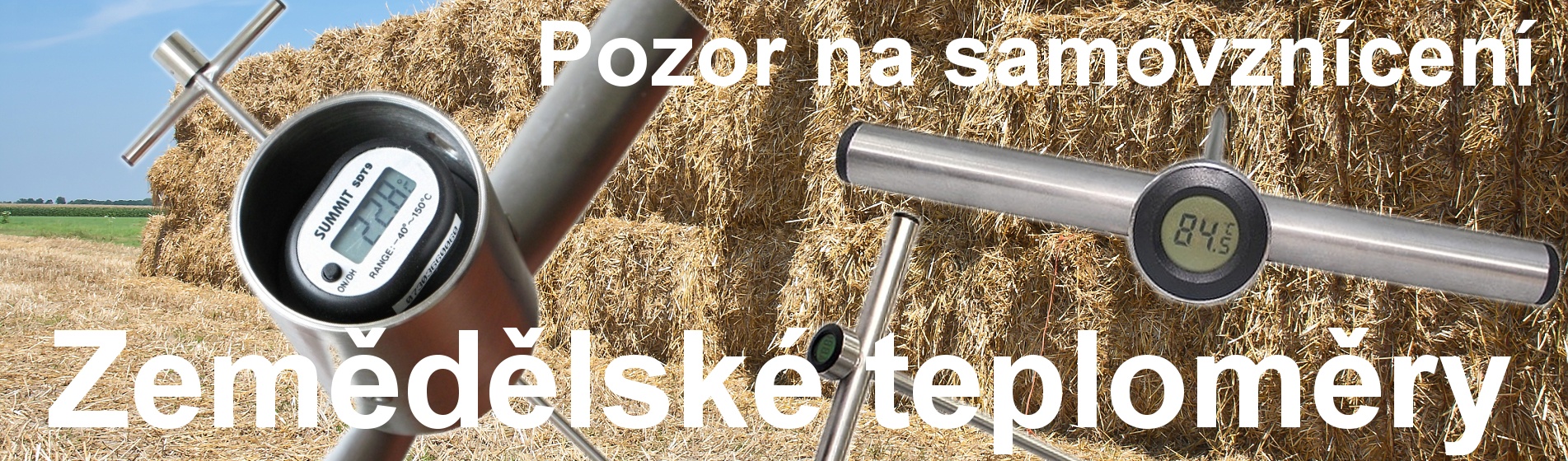 Zemědělské teploměry na seno, slámu, tyčové teploměry