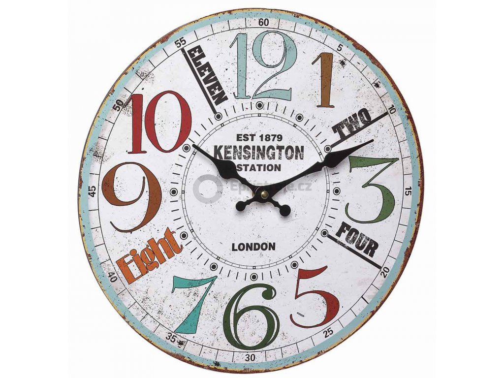 TFA 60.3045.11 | Analogové nástěnné VINTAGE hodiny - KENSINGTON | průměr 337 mm