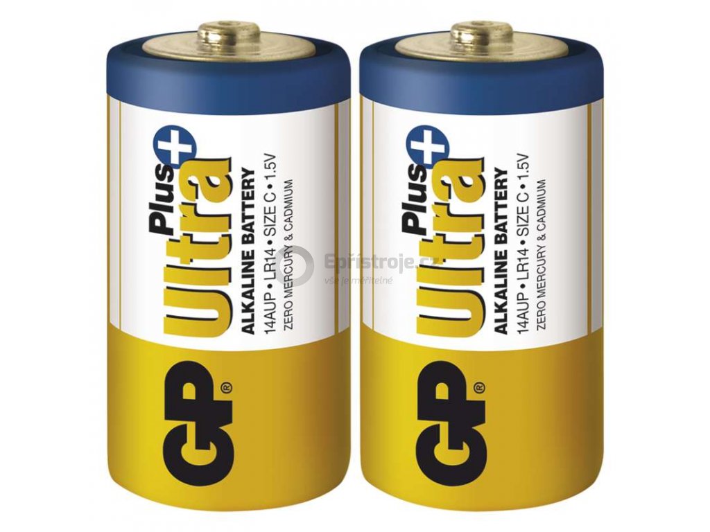 Monočlánková alkalická baterie C - GP Ultra Plus Alkaline | B1731 | 2 kusy  - Epřístroje.cz