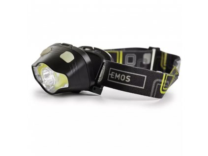 3W COB LED + LED čelovka Emos P3536, 220 lm, 100 m, 3× AAA