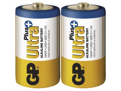 Monočlánková alkalická baterie D - GP Ultra Alkaline | B1940 | 2 kusy