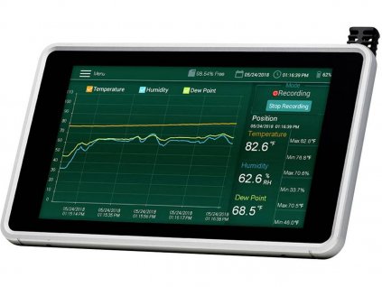 Grafický datalogger teploty a vlhkosti vzduchu Extech RH550 | 7" TFT dotykový displej | výpočet rosného bodu | USB komunikace