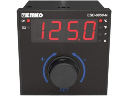 Teplotní PID regulátor Emko ESD-9950-N.5.20.0.1/02.00/0.0.0.0 | vstup Pt100, S , R , K, J | napájení 230 VAC | termostat