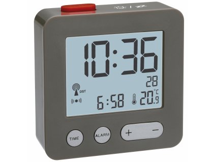 Digitální DCF budík TFA 60.2545.10 - antracitová barva