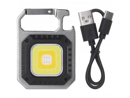 Nabíjecí mini LED svítilna Emos P4714 | přívěšek/karabina | 750 lm | otvírák | magnet