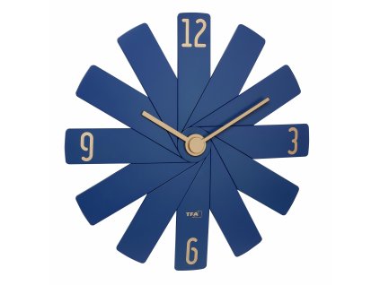 TFA 60.3020.06 | Designové nástěnné hodiny CLOCK IN THE BOX | modré | tichý chod | vnější Ø 400 mm