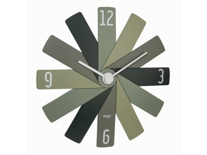 TFA 60.3020.04 | Designové nástěnné hodiny CLOCK IN THE BOX | zelené | tichý chod | vnější Ø 400 mm