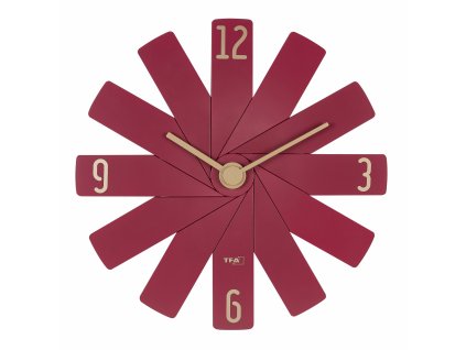 TFA 60.3020.05 | Designové nástěnné hodiny CLOCK IN THE BOX | červené | tichý chod | vnější Ø 400 mm
