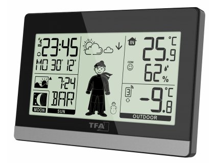 TFA 35.1159.01 - Bezdrátová meteostanice WEATHER BOY | dosah až 60 m | černá