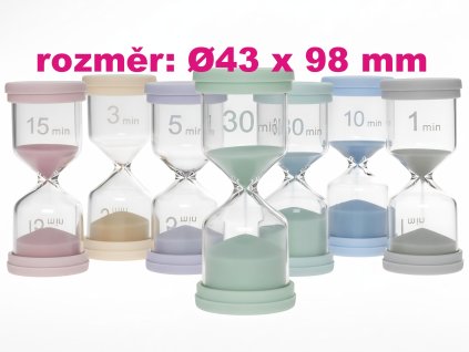 TFA 18.6012.30 | Sada barevných přesýpacích hodin | 1, 3, 5, 10, 15 nebo 30 minut