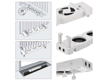 P56PR1 | Pomocný ventilátor pod radiátor MONO | 1 kus | bílý