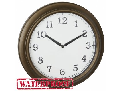 TFA 60.3066.53 | OUTDOOR - Kovové nástěnné hodiny | průměr 380 mm | MOSAZ