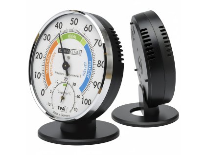 TFA 45.2033 | Analogový vlhkoměr - teploměr | průměr 102 mm | stojánek