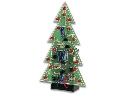WSSA100 | Elektronický VÁNOČNÍ STROMEČEK s 16 ks LED - LED stavebnice
