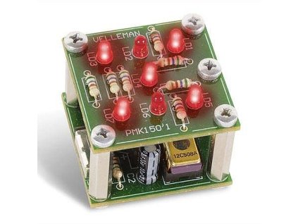 WSG150 | ElektronickÁ HRACÍ KOSTKA, červené LED - LED stavebnice