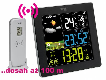 TFA 35.1174.01 | Barevná bezdrátová meteostanice TFA SUN 2GEN | dosah až 100 m | 4 úrovně jasu displeje