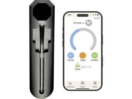 TFA 14.1517.01 | Bezdrátový BBQ teploměr na maso SMART BBQ KÜCHEN-CHEF 2 | dvojí měření teploty