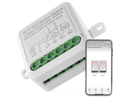 Emos H5106 | WiFi spínací modul IP-2102SW | 2-kanálový | GoSmart