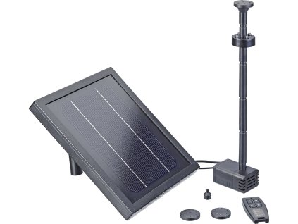 Solární zahradní fontána s akumulátorem a LED osvětlením Pontec PondoSolar 250 Control | 250 l/h | výtlak 1,2 m