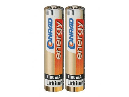 Lithiová baterie velikosti AAA - 1,5 V - 1100 mAh; 2 kusy