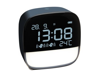 TFA 60.2034.06 | Digitální budík a LED noční světlo - půlnoční modrá