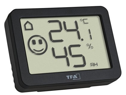 TFA 30.5055.01 | Digitální teploměr s vlhkoměrem | černý