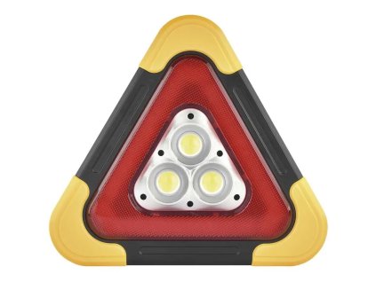 P4010 | LED výstražný trojúhelník, nabíjecí, COB LED + červená LED